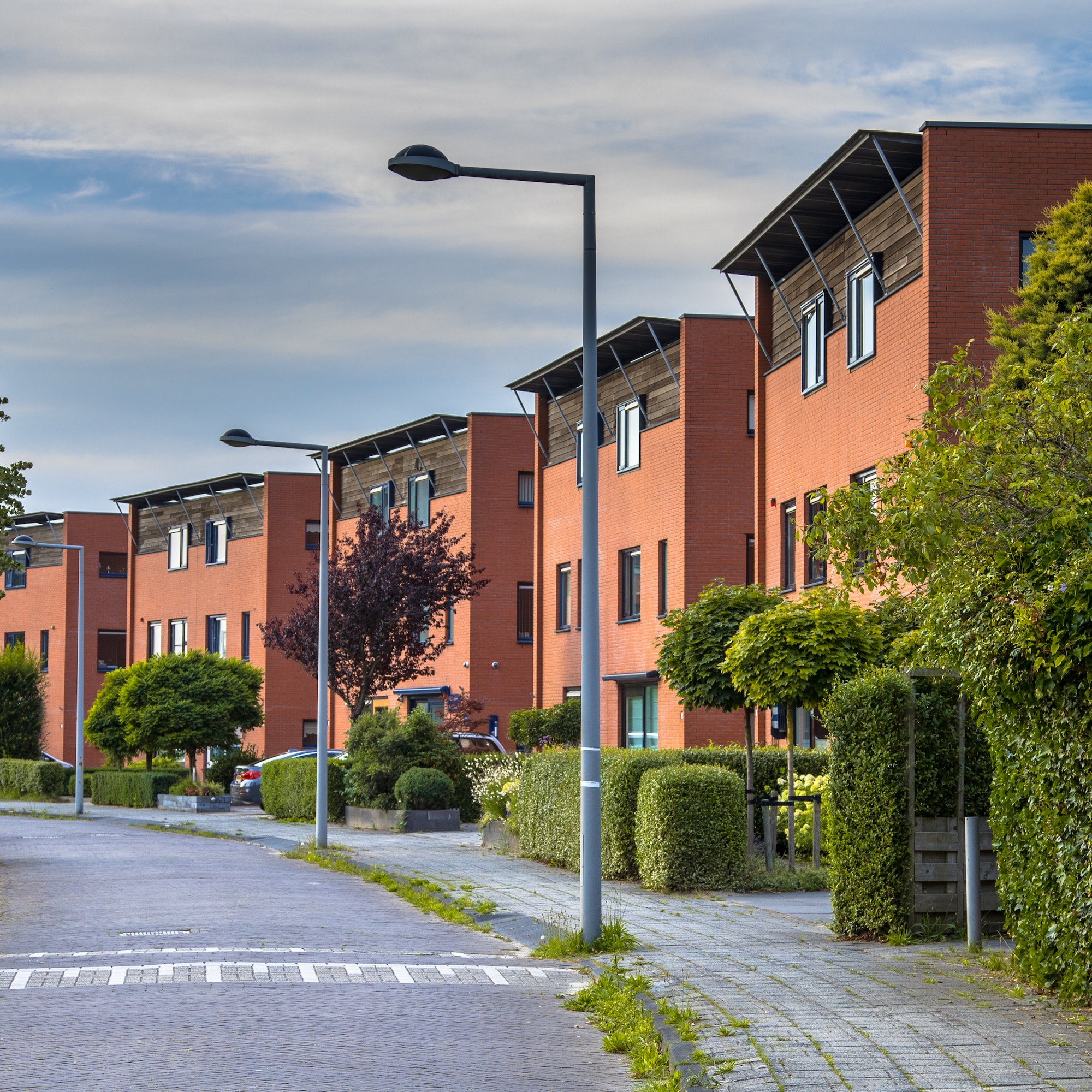 Modern futuristic neighborhood