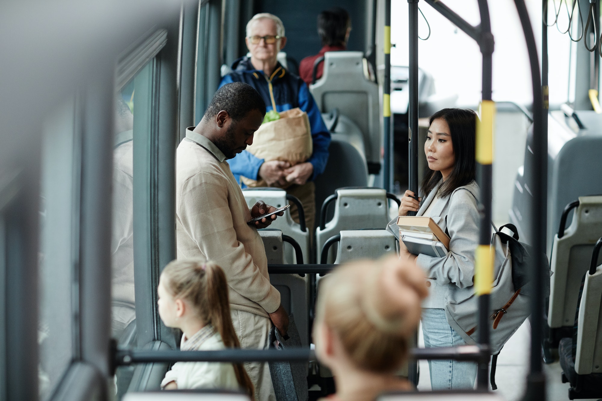 People Commuting in City