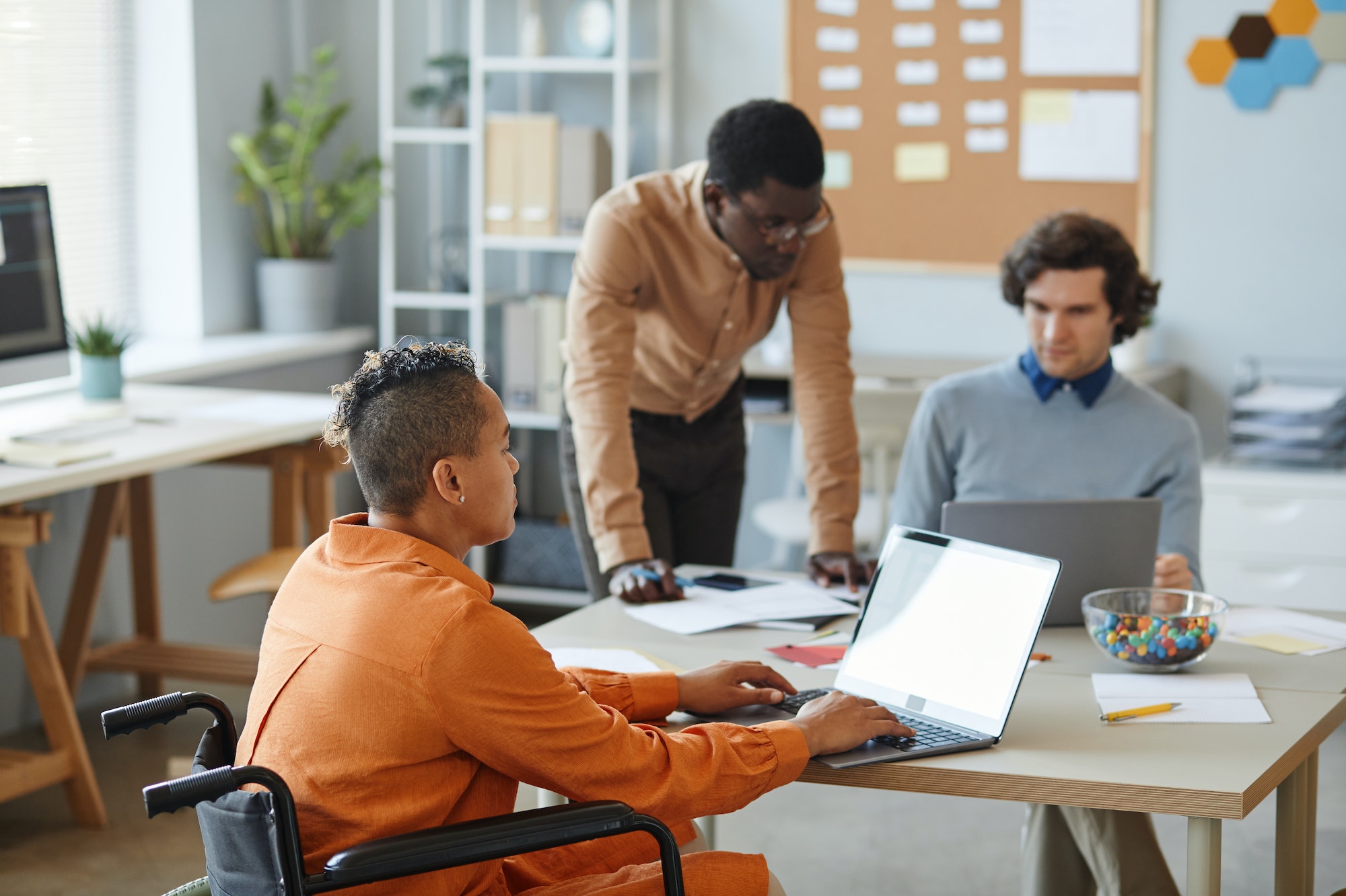Person With Disability in Office